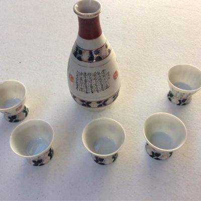 APC051 Japan Sake Decanter & Five Cups