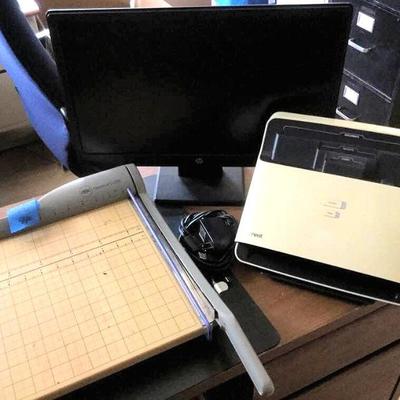 APC083 Paper Cutter, Scanner, Monitor & More Office