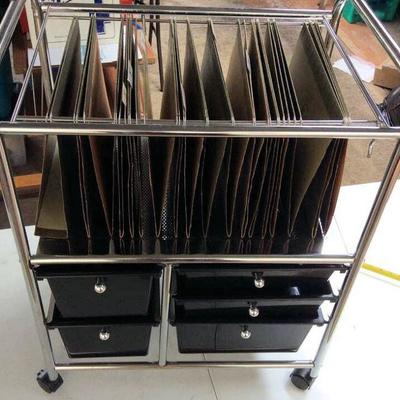APC044 Rolling File Caddy with Drawers