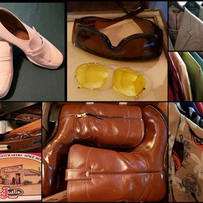 Vintage Clothing, Hush Puppies, Justin Boots & More