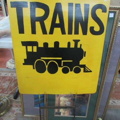 Vintage train sign