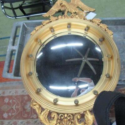 American Federal Gilt Eagle Convex Mirror