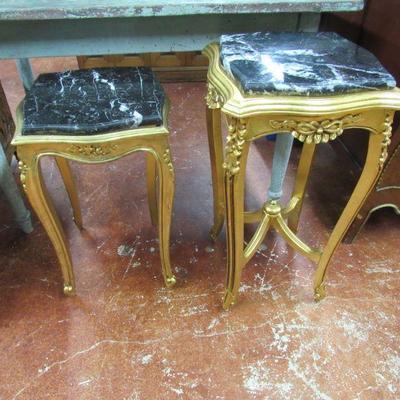 Gold Marble Top Stands