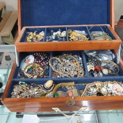 costume jewelry and boxes
