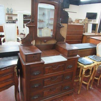 Eastlake dresser with mirror