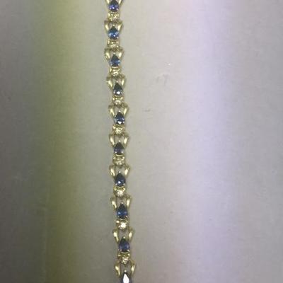 14kt Gold Sapphire & Diamond Bracelet