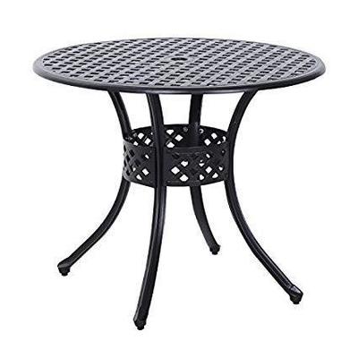 #Outsunny Round Cast Aluminum Outdoor Table
