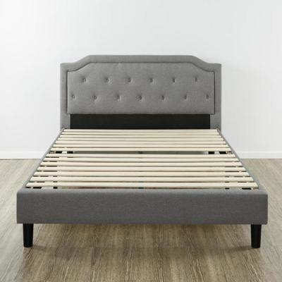 Zinus Upholstered Platform Bed Gray Full Size