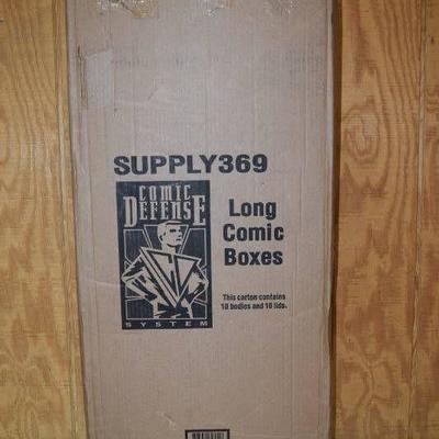 10 Pack Long Comic Book Storage Boxes with Lids