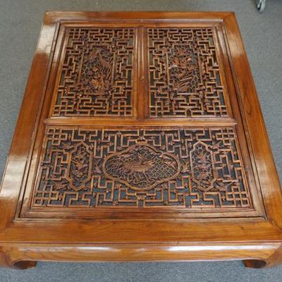 LARGE CHINESE KANG TABLE ORNATE