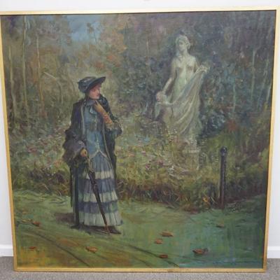 Large Original Oil on Canvas by John Carroll Doyle (1942-2014) after a painting by Francisco Miralles. Beautifully done, the oil was...