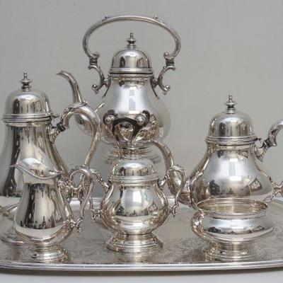 7 PIECE GEORGIAN CASTLE TEA SERVICE