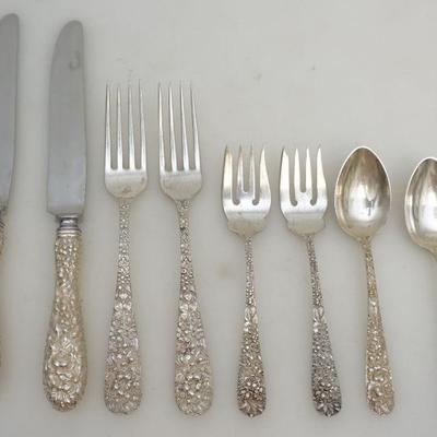 8 pc STERLING STIEFF ROSE 2 PLACE SETTINGS