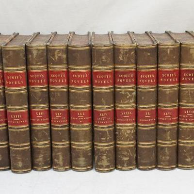 12 VOLUMES 1840s SCOTT'S NOVELS