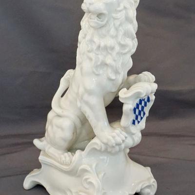 NYMPHENBURG PORCELAIN BAROQUE LION