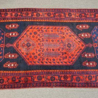 Semi-Antique Nahavand Hand Knotted Wide Runner over 10 ft. 