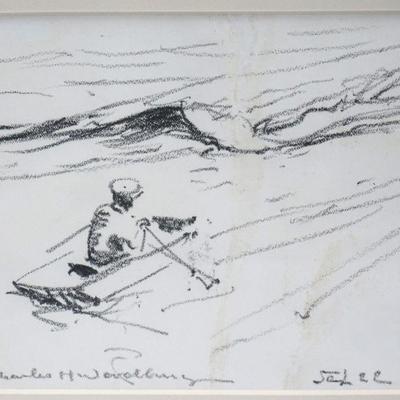 CHARLES H. WOODBURY (1864-1940) MAINE DRAWING