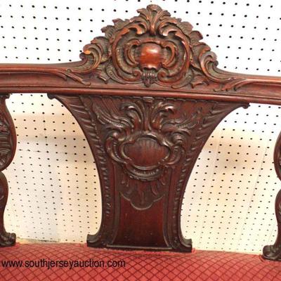  ANTIQUE Highly Carved Mahogany Settee

Auction Estimate $100-$300 â€“ Located Inside 