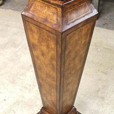  Burl Mahogany Leather Wrap Decorator Pedestal in the Manner of Maitland Smith

Auction Estimate $200-$400 â€“ Located Inside 