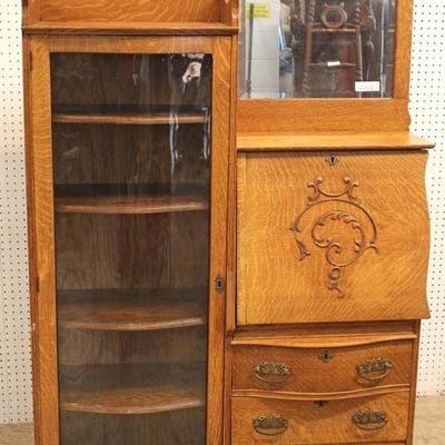  ANTIQUE Oak with Applied Carving Secretary Bookcase (Side by Side)

Auction Estimate $200-$400 â€“ Located Inside 