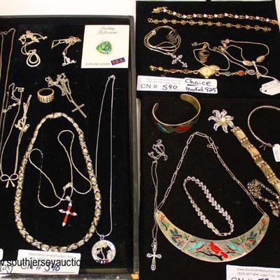  Selection of Sterling Jewelry including: Bracelets, Necklaces, Rings and Earrings

Auction Estimate $20-$200 â€“ Located Glassware

  
