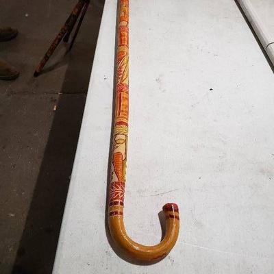 Nice Carved and Colored Cane
