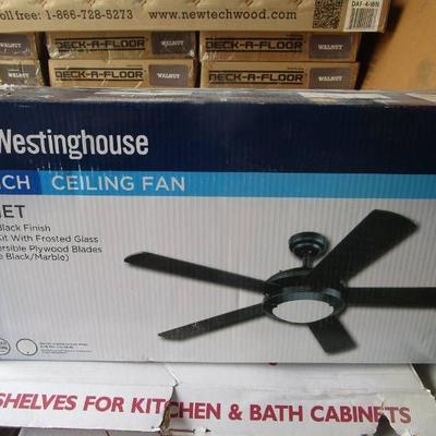Westinghouse 52 Ceiling Fan - Comet- Matte Black ...