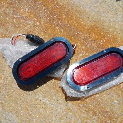 Two Oval Red Light Sets