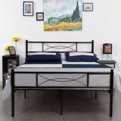 SimLife Steel Double Platform Box Spring Needed Bl ...