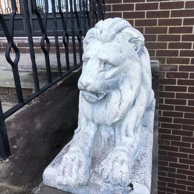 Cement Lion Guards Home (we have 2)