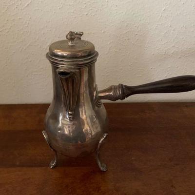Sterling silver hot water pourer with side handle