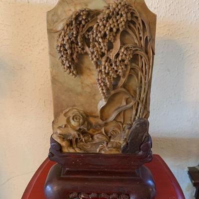 Antiqued carved soapstone 