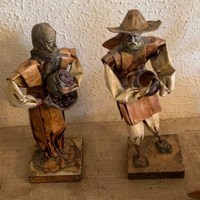 Vintage artistic leather figurines