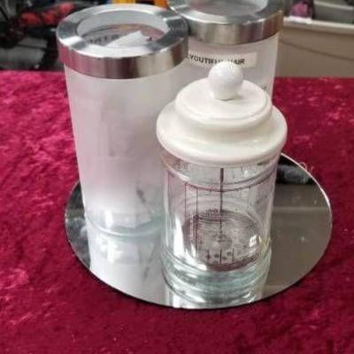 Canisters and Mirror Tray Lot