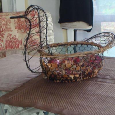 Chicken wire produce basket