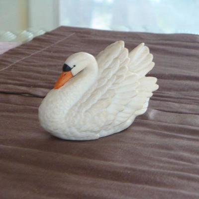 Small Marked Glass Swan 