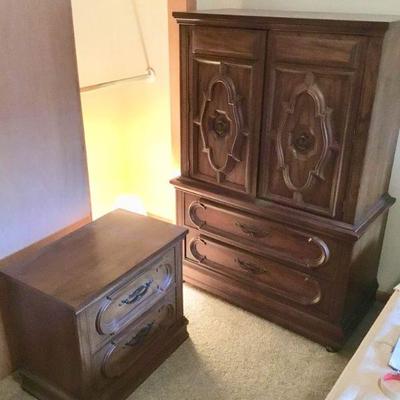 Tall Dresser with Side Table