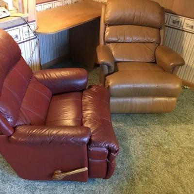 Two Leather Recliners