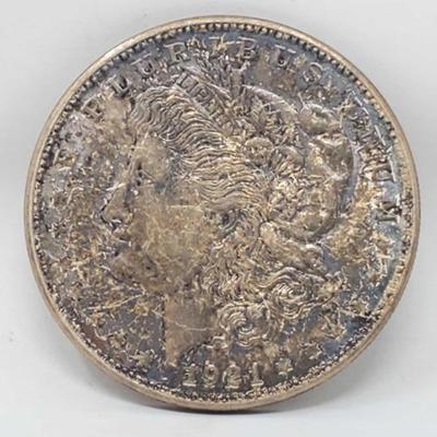 201: 1921 Morgan Silver Dollar Denver Mint
1921 Morgan Silver Dollar Denver Mint