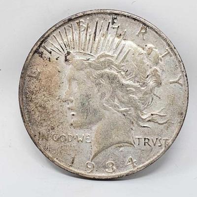 202: 1934 Peace Silver Dollar Denver Mint
1934 Peace Silver Dollar Denver Mint
