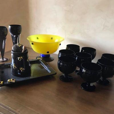 Whimsical Black Glass Pieces