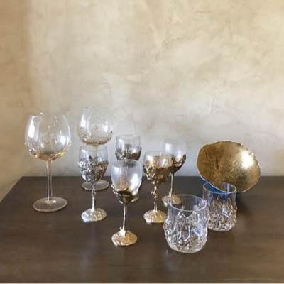 Designer Glassware and Decorative Bowl
