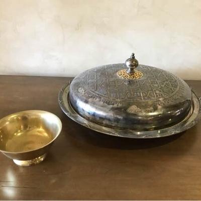 Silver Plated Couscous Platter from Jordan