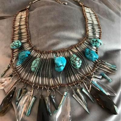 Silver Plated Statement Necklace