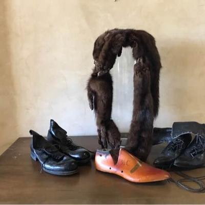 Sable Fur Stole with Vintage Items