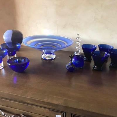 Cobalt Blue Glass Collectibles