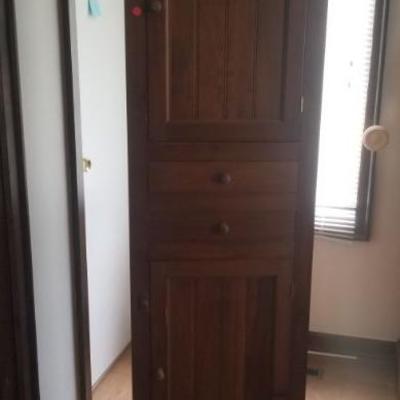 solid wood kitchen pantry cabinet $50    72