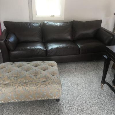 VERY NICE LONG LEATHER COUCH SOFA