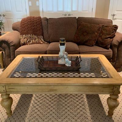 Rustic Two Piece End Table and Coffee Table Set 