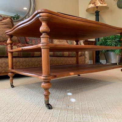 Fremarc Three Tier Coffee Table on Casters 